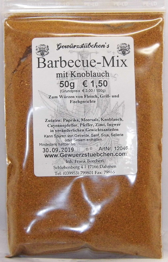 Barbecue mit Knoblauch (50g)