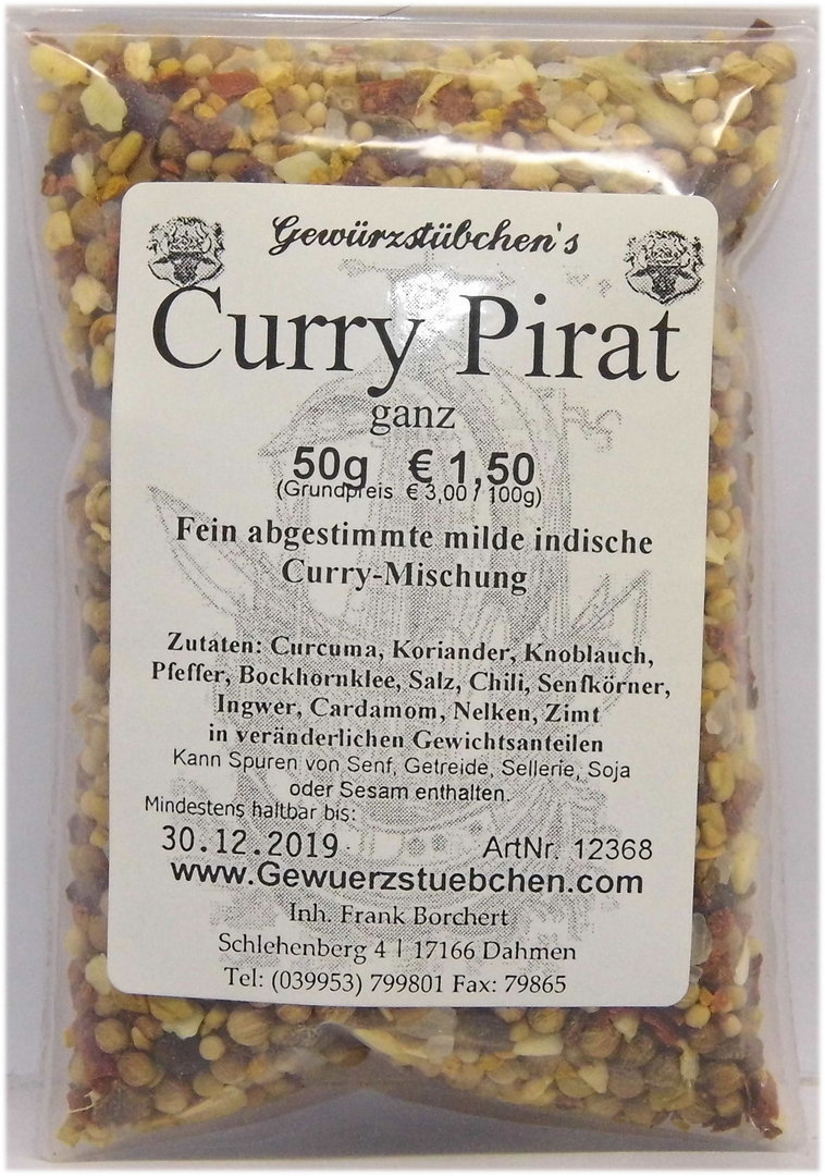 Curry Pirat ganz (50g)