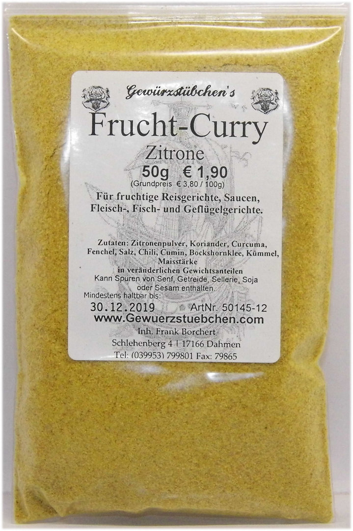 Frucht-Curry Citrus (50g) Curry Zitrone