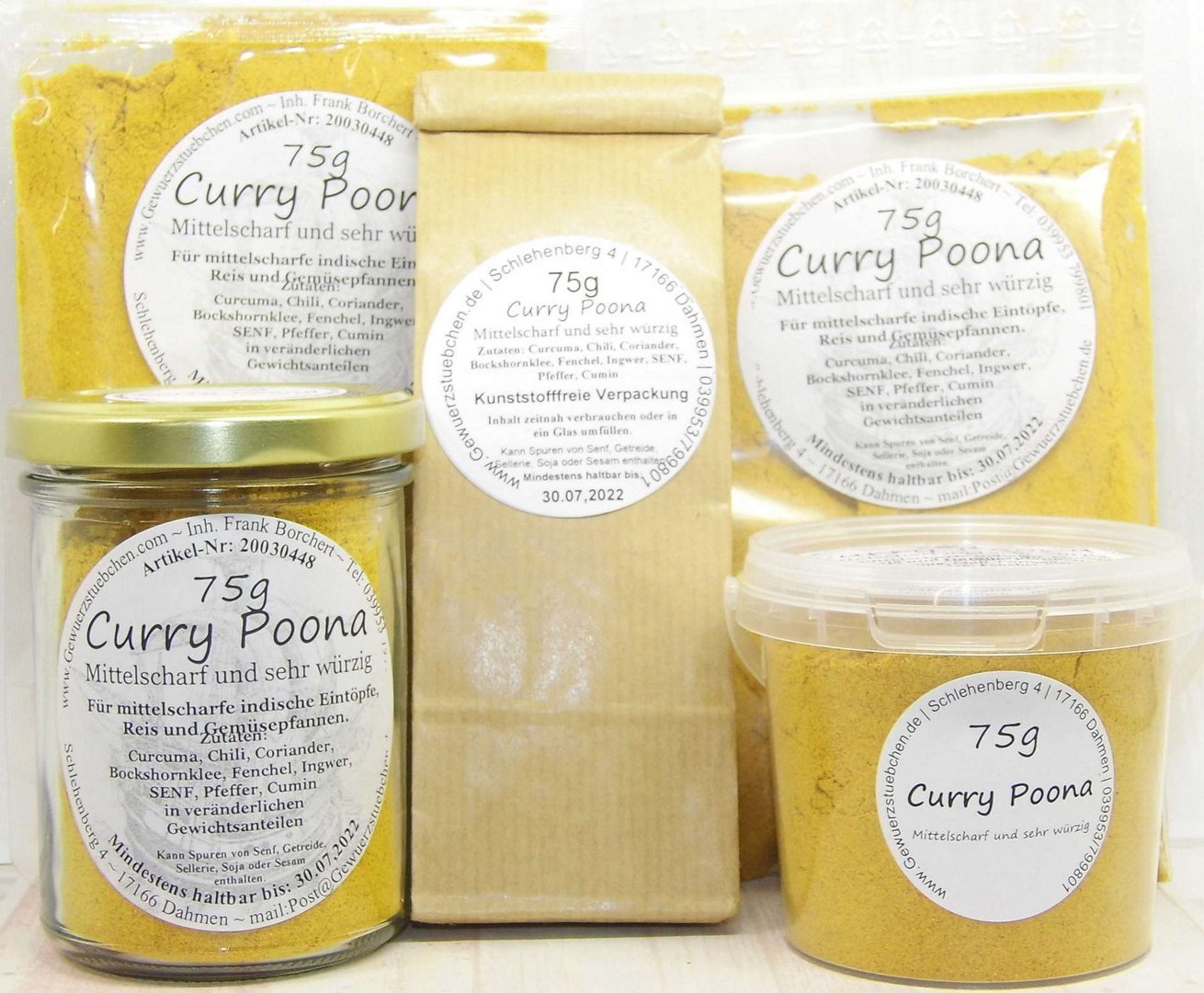 Curry Poona (75g) mittelscharf