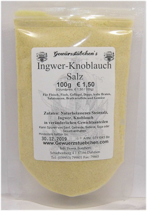 Ingwer Knoblauch Salz (100g)