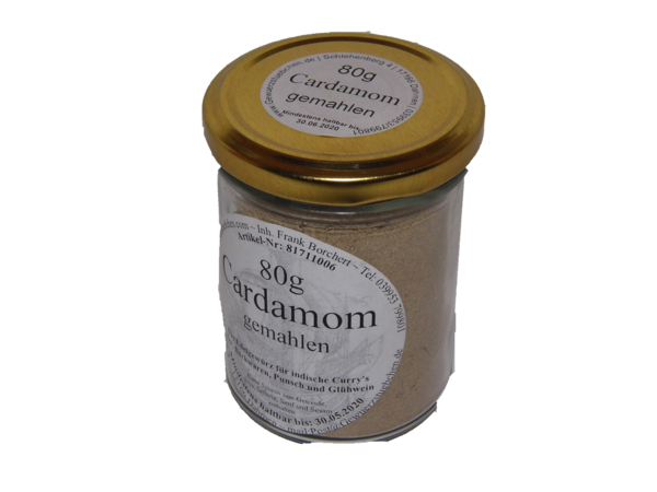 Cardamom gemahlen (80g) im Stülpglas