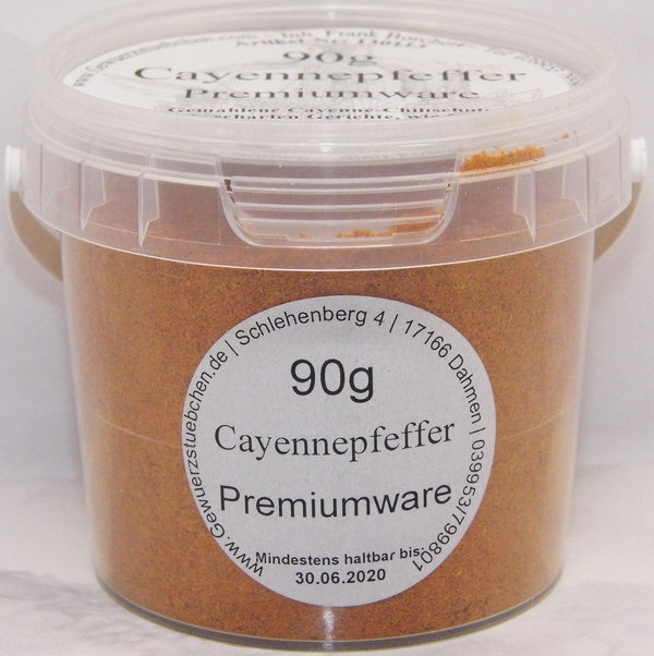 Cayennepfeffer gemahlen im PET-Eimer (90g)